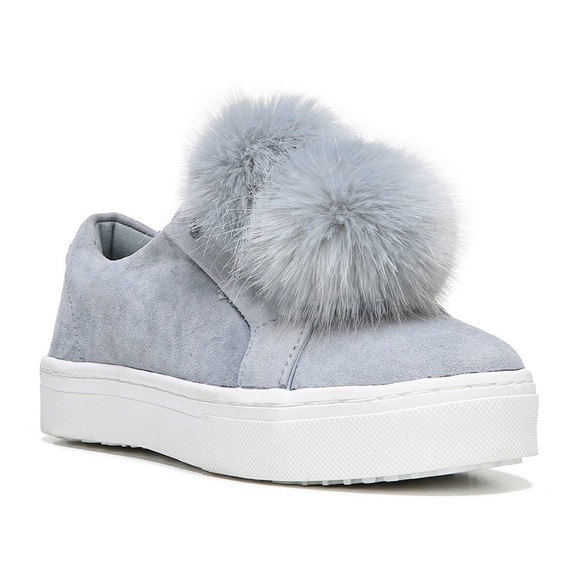 Sam Edelman Shoes - Sam Edelman Leya Gray Pom Pom Platform Sneakers